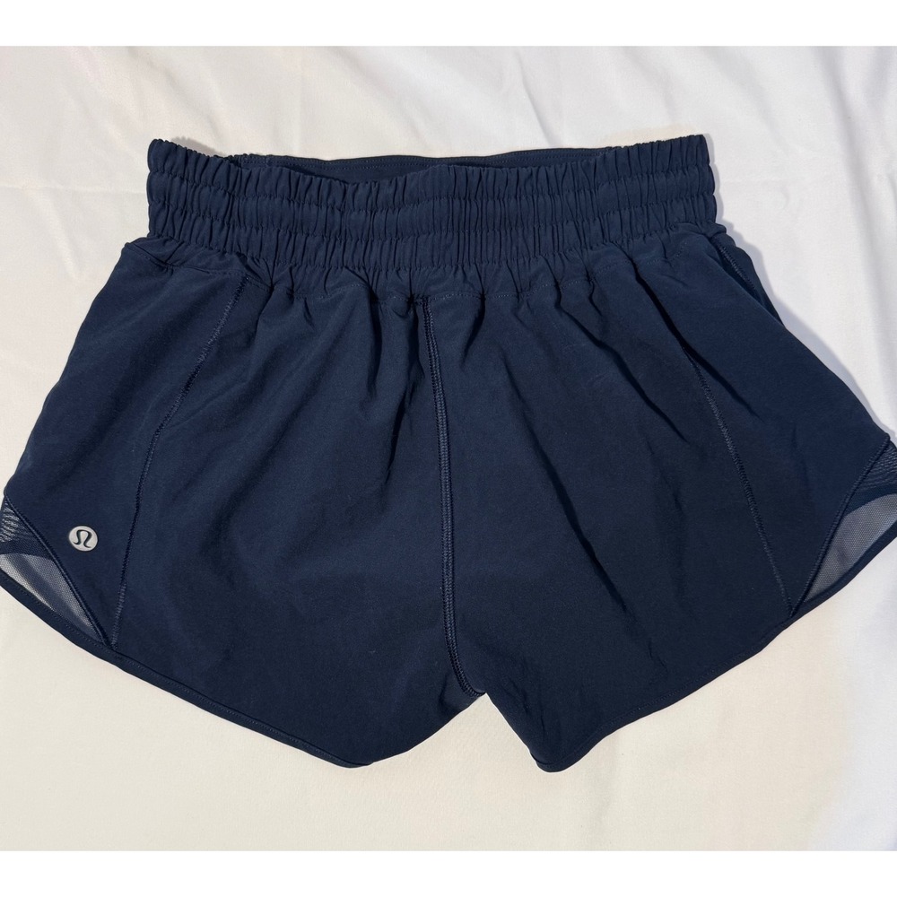 Lululemon Hotty Hot High-Rise Lined Short 2.5 True Navy LW7AYYR Size 2